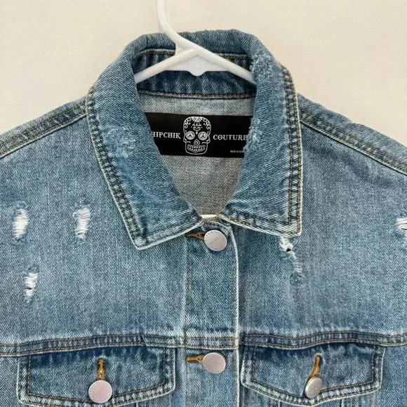 HIPCHIK COUTURE JEAN JACKET size S - Picture 6 of 12